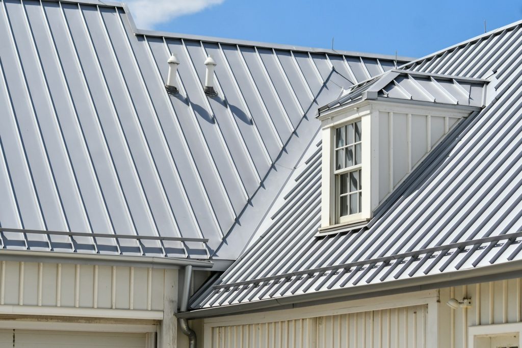 Standing seam metal roof with a dormer